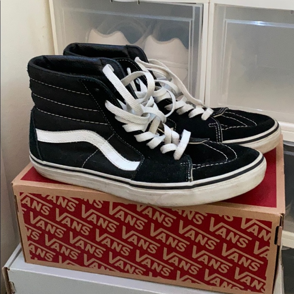 Black and White High Top Vans